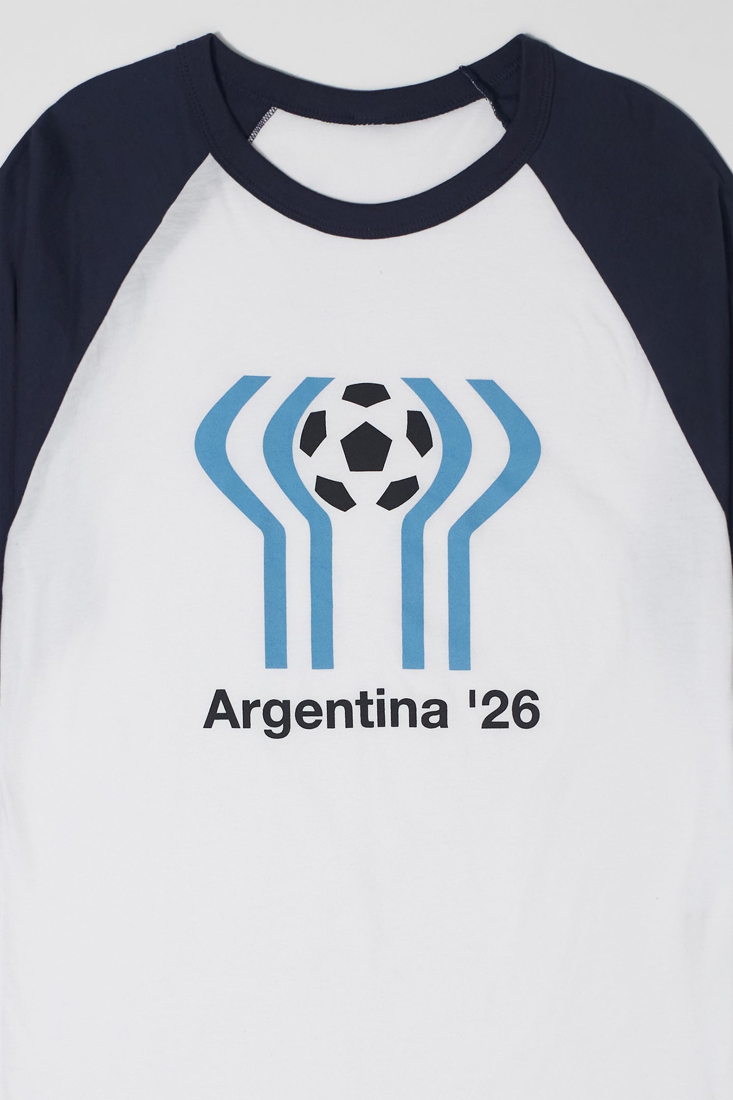 Male White/Navy Argentina Raglan