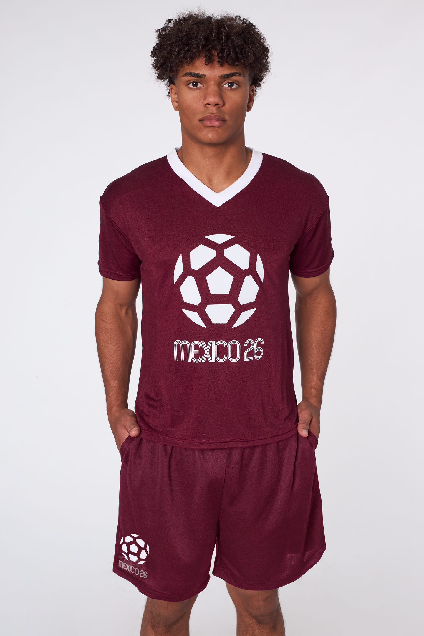 Boxy Fit V-Neck Tee Mexico