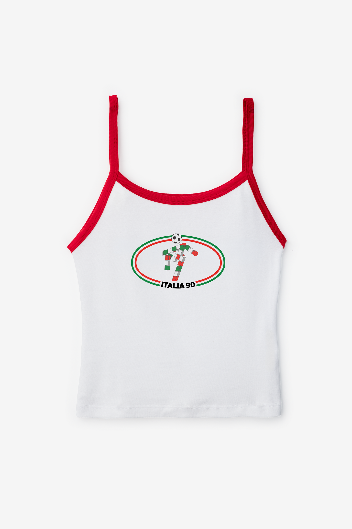 Italia Cami White/Red