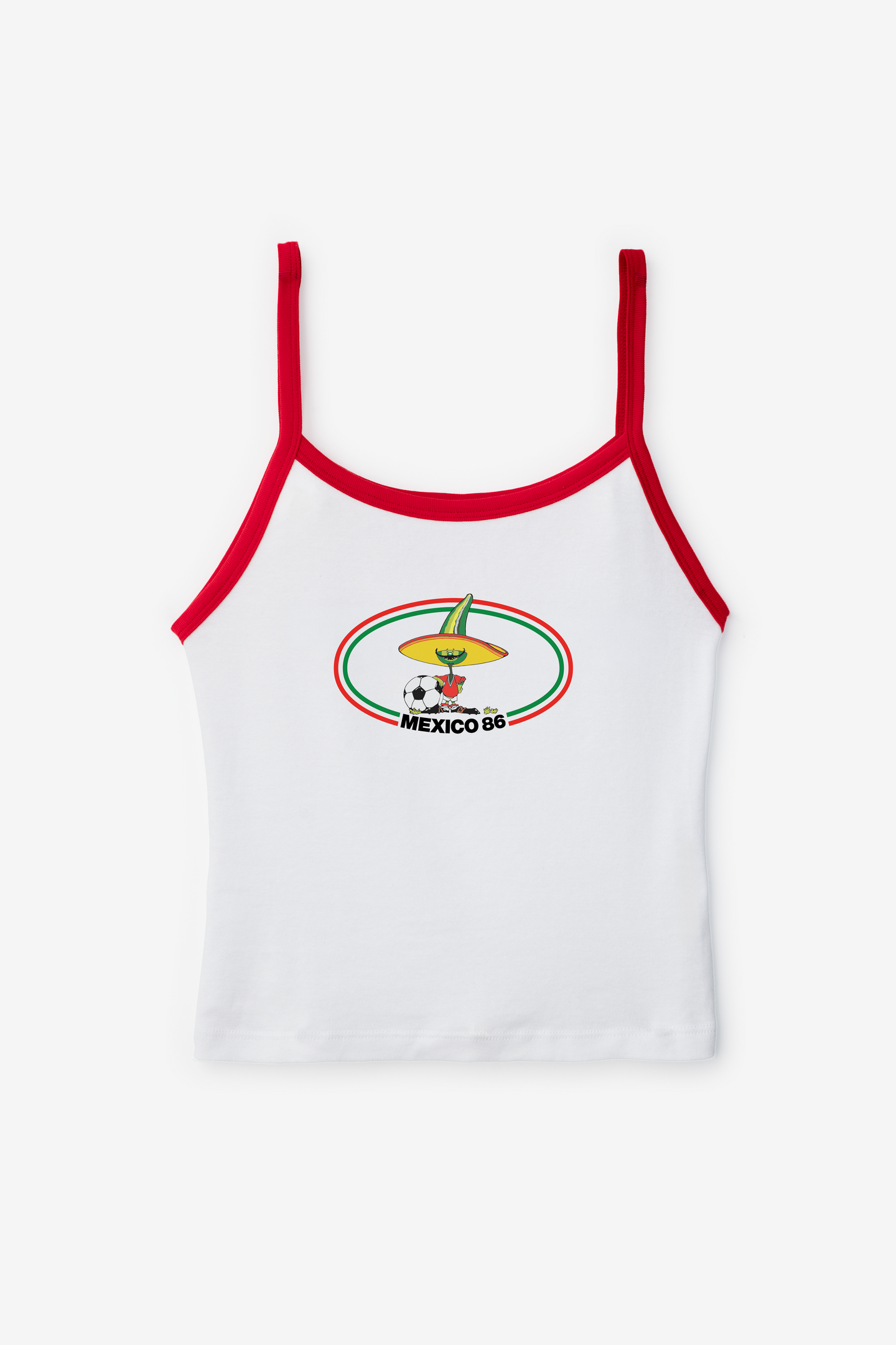 Mexico Cami White/Red