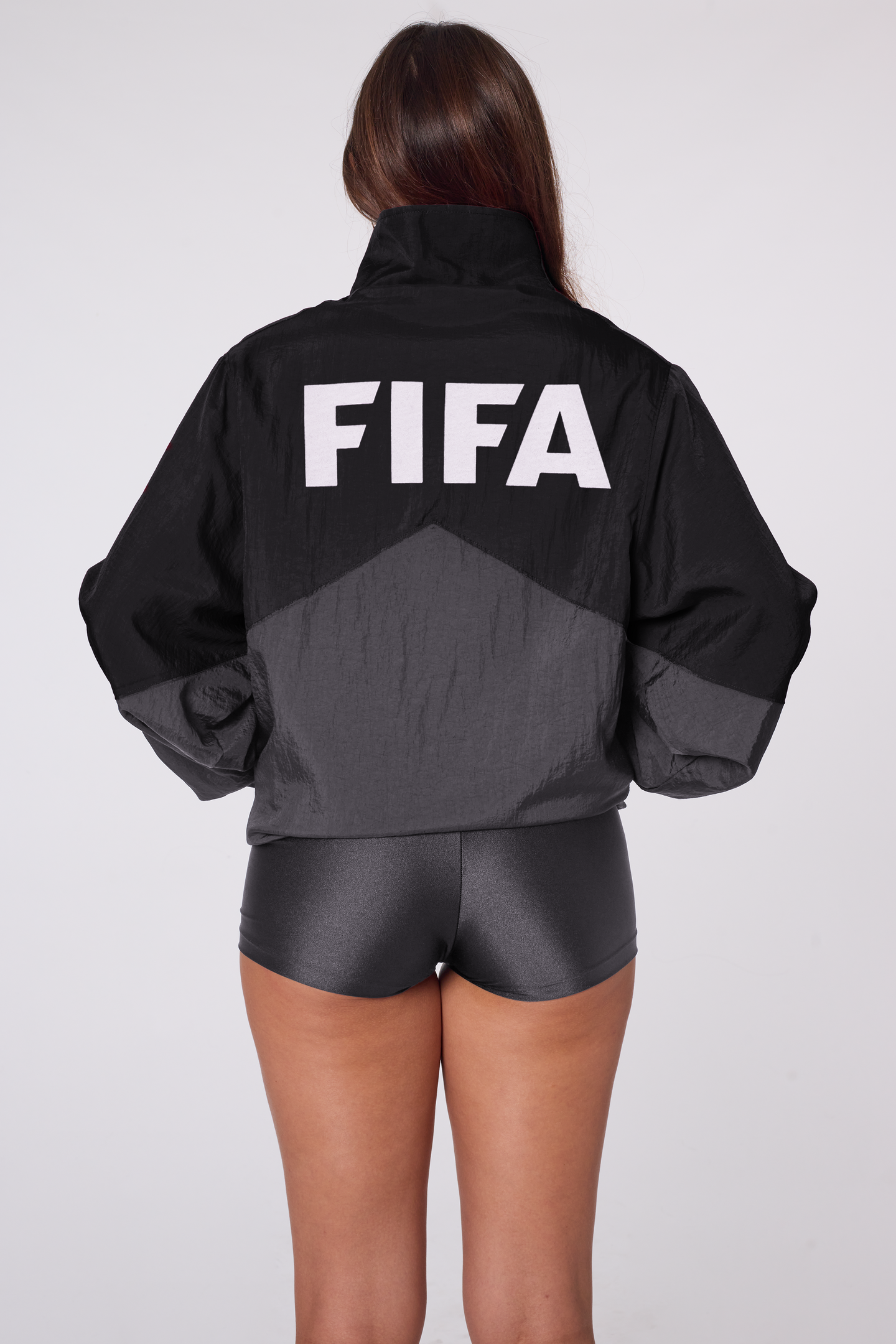 Male FIFA Zip-Up Windbreaker Black/Grey