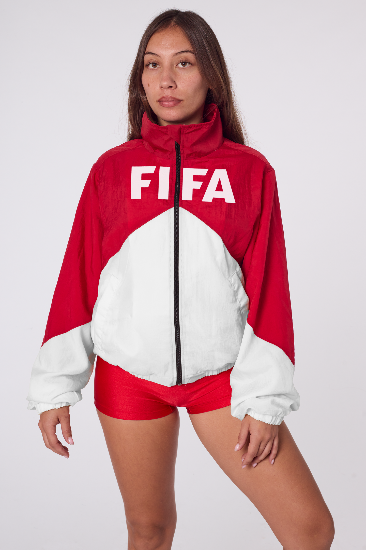 Mexico 86 Zip-Up Windbreaker Red/White