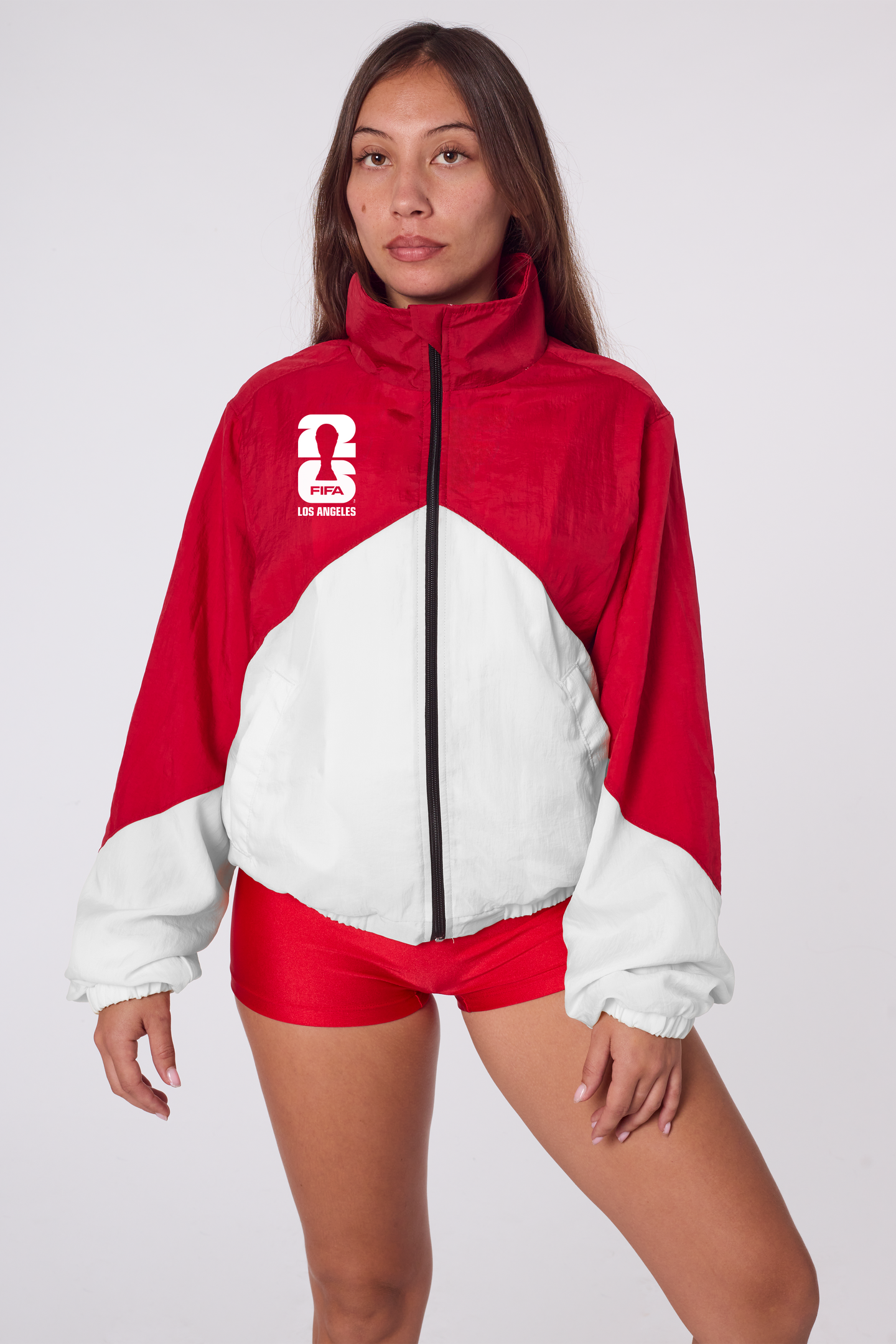 Nylon Crinkle Zip-Up Windbreaker