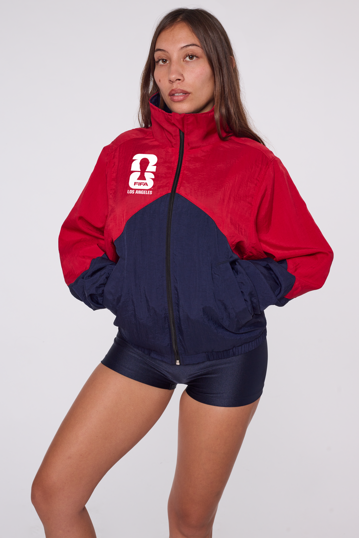 Fifa Zip-Up Windbreaker Navy/Red
