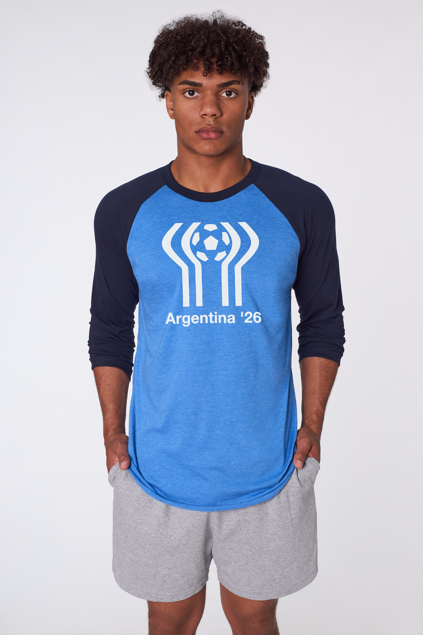 Heather Blue/Navy Raglan Argentina