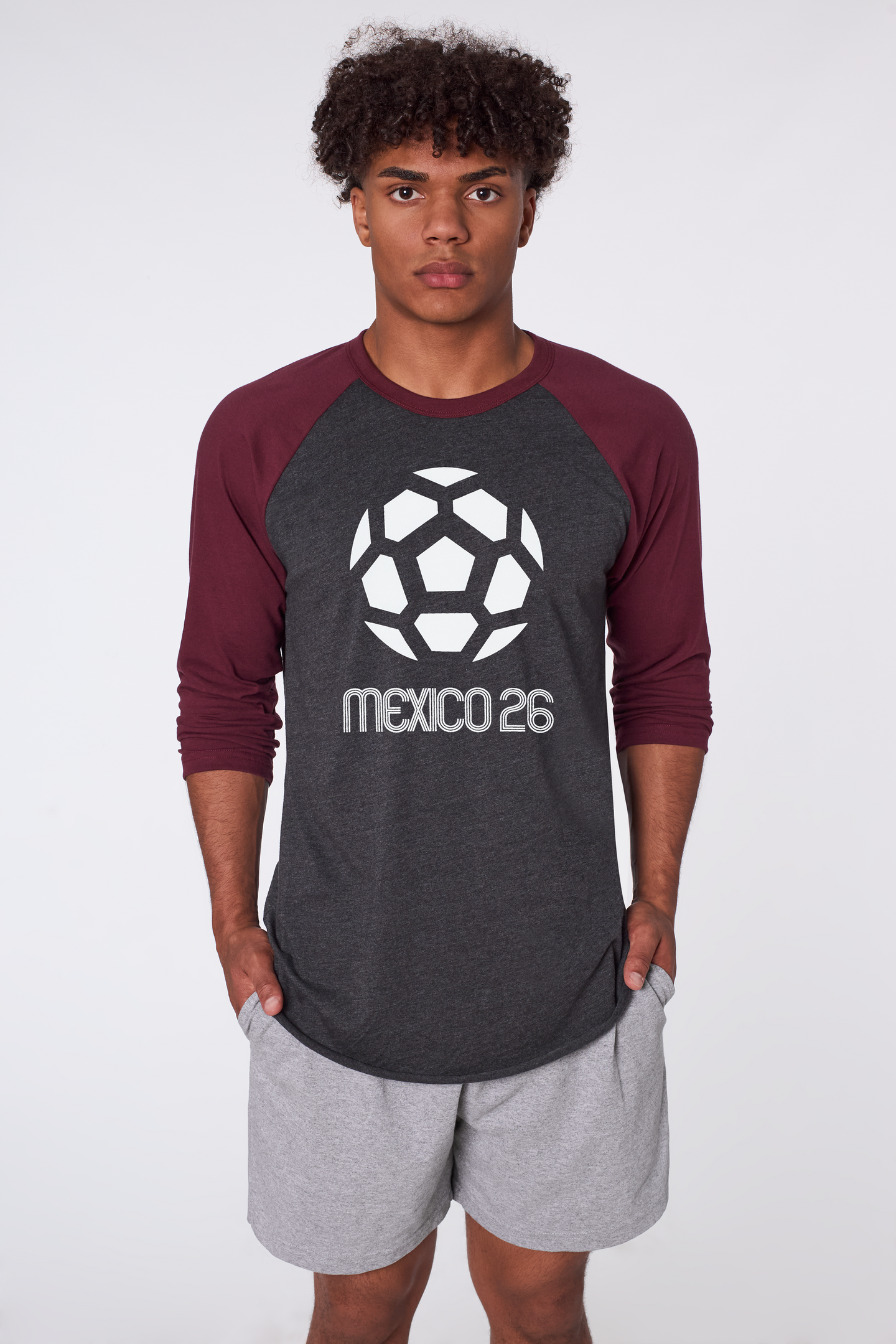 Maroon/Heather Mexico Raglan