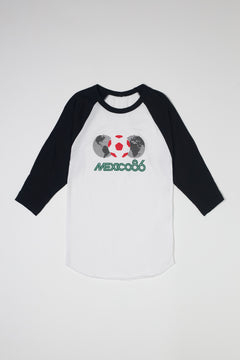 Mexico 86 Raglan White/Black