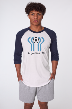 Male White/Navy Argentina Raglan